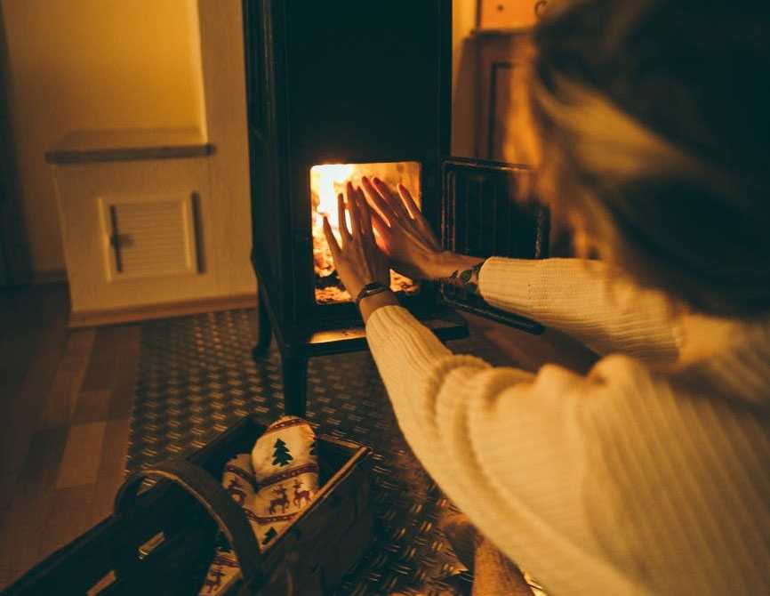 Woman with Her Hands in A Fire